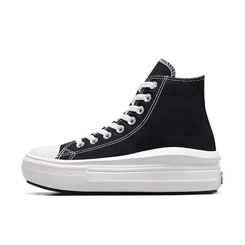 Converse Chuck Taylor All Star Move, Scarpe Da Ginnastica Unisex Adulto, Black White, 38 Eu
