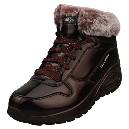 Skechers Uno Rugged, Stivaletto Donna, Borgogna, 38 Eu