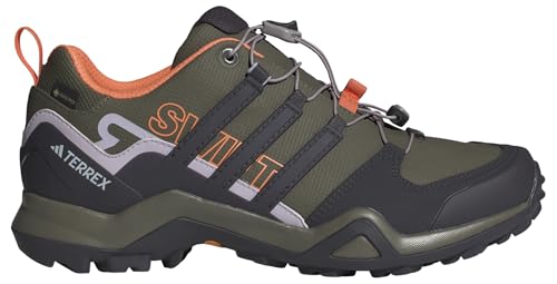Adidas Terrex Swift R2 Gore-Tex Hiking Shoes, Scarpe Da Trekking Donna, Olive Strata/Aurora Black/Amber Tint, 38 Eu