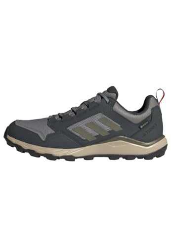 Adidas Tracerocker 2.0 Gore-Tex Trail Running Shoes, Scarpe Uomo, Solid Grey/Olive Strata/Carbon, 40 Eu
