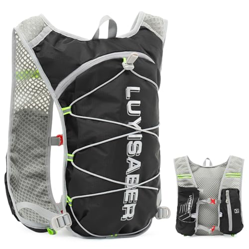 Donaky Zaino Idratazione Running Uomo Donna, Zainetto Gilet Running Leggero Riflettente Zaino Corsa Trail Running Per Gli Sport All'Aria Aperta Ciclis