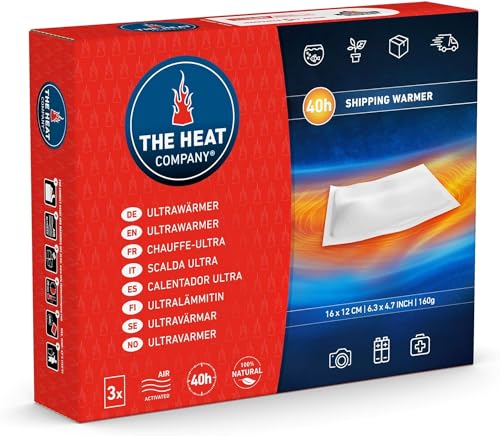 The Heat Company Scalda Ultra - 3 Pezzi - Extra Caldo - Scaldini Da Trasporto Senza Superficie Adesiva - Scaldabatteria - 40 Ore Di Calore Affidabile 