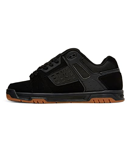Dc Shoes - Sneaker Stag, Uomo, Nero (Black/Gum), 42