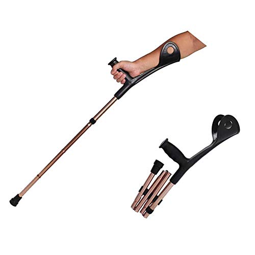 Stampelle Avambraccio Camminare Aiuta Il Pieghevole Stampelle Utente Peso 120 Kg Coppia Del Cambio Con Il Gomito Brace Altezza In Alluminio Leggero Ma