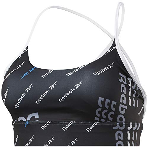 Reebok Wor Aop Reggiseno Sportivo Da Donna, Donna, Reggiseno Sportivo, Fk6851, Nero, Xxs