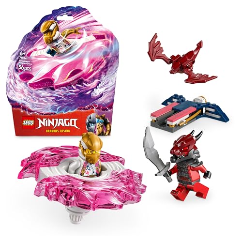 Lego Ninjago Spinner Del Drago Spinjitzu Di Sora - Trottola Giocattolo Ninja Con Elementi Di Potere E 2 Minifigure Con Spade, Giochi Per Bambini E Bam