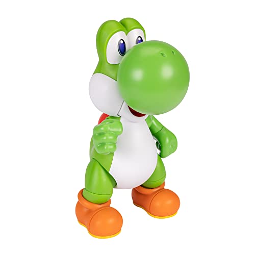 Super Mario S Nintendo Action Figure Interattiva Di Yoshi Alta 30 Cm, Con 13 Punti Di Articolazione, Estremamente Dettagliata. Cammina Ed Emette Suoni