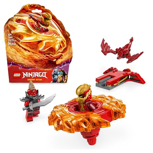 Lego Ninjago Spinner Del Drago Spinjitzu Di Kai - Trottola Giocattolo Ninja Con Elementi Di Potere E 2 Minifigure Con Spade, Giochi Per Bambini E Bamb