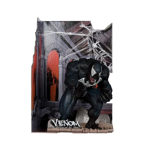Mcfarlane Toys - Marvel Venom 1:10Th Scala Da Collezione Con Scena (The Amazing Spider-Man # 316)
