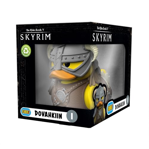 Tubbz Statuetta Di Anatra In Vinile Da Collezione Dovahkiin, Edizione In Scatola, Prodotto Ufficiale Skyrim, Videogiochi Fantasy