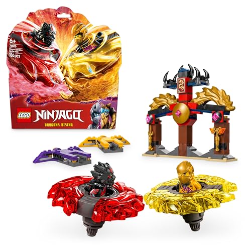Lego Ninjago Battle Pack Draghi Dello Spinjitzu - 2 Trottole Giocattolo, Tempio Costruibile, Elementi Di Potere E 2 Minifigure, Giochi Per Bambini E B
