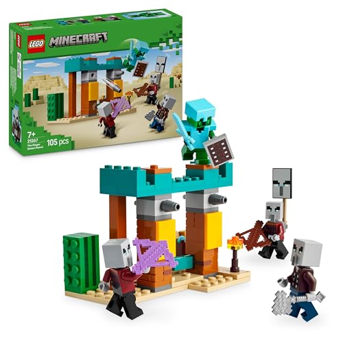 Lego Minecraft Pattuglia Nel Deserto Della Bestia, Gioco Di Ruolo Per Bambini E Bambine Da 7 Anni In Su Con 4 Personaggi Del Videogioco, Funzione Spar