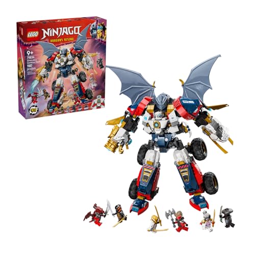 Lego Ninjago Mech Ultra Combinatore Di Zane - Robot Giocattolo 4 In 1 Separabile In Aereo, Macchina, Drago E Action Figure Con 6 Minifigure, Giochi Pe