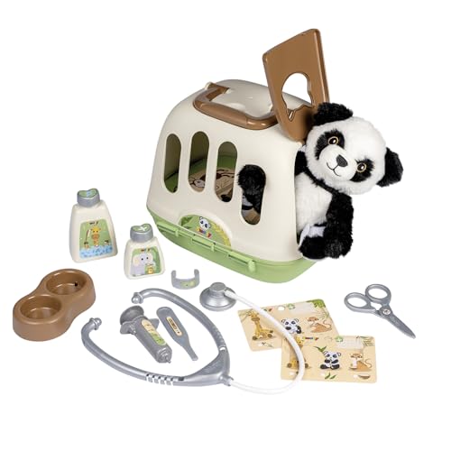 Smoby - Animal Care Valigetta Veterinario Con Peluche Panda, 7600340303, +3 Anni, Gioca A Fare Il Veterinario, Tanti Accessori
