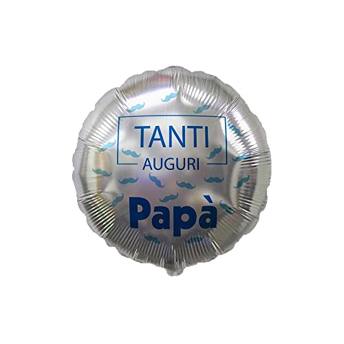 Palloncino Tanti Auguri Papà Con Baffetti 18