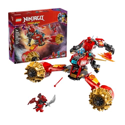 Lego Ninjago Mech Storm Rider Di Kai - 2 Veicoli Trasformabili In Figura Snodabile E Moto Giocattolo, Set Con 3 Minifigure E Armi, Giochi Per Bambini