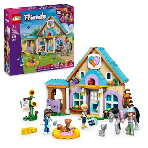 Lego Friends Cavallo E Clinica Veterinaria, Giochi Creativi Per Le Abilità Sociali E Cura Degli Animali Per Bambine Da 7 Anni, Giocattolo Con Cani, Ga
