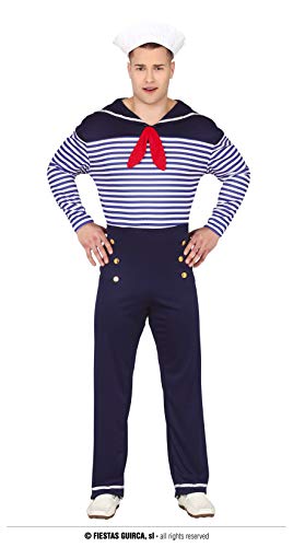 Fiestas Guirca- Marinaio Costume, Strisce, Multicolore, L, 79299
