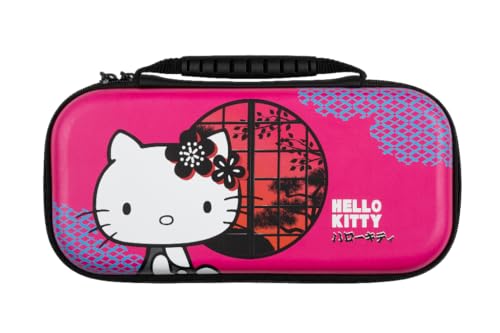 Konix Hello Kitty Housse De Protection Et Transport Pour Consoles Nintendo Switch, Switch Lite Et Switch Oled - Rangement 8 Jeux - Rose