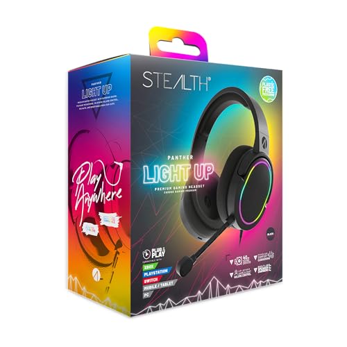 Stealth Panther Led Cuffie Da Gaming Premium - Compatibili Con Xbox, Ps4/Ps5, Switch, Pc