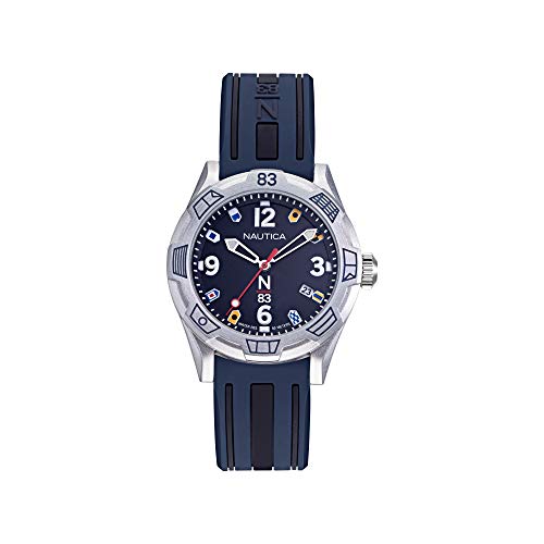 Nautica Orologio Analogico Quarz Uomo Con Cinturino In Silicone Nappof915