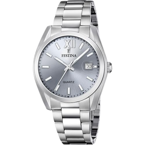 Festina Orologio Uomo F20707/1 Acero Clasico Cassa Di Acciaio Inossidabile 316L Grigio Cinturino In Acciaio Inossidabile 316L Grigio