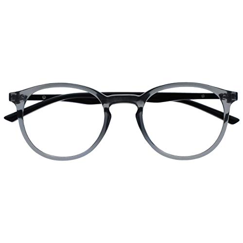 Opulize Met Blocco Luce Blu Occhiali Da Lettura Computer Gioco Grigio Nero Uomo Donna Cerniere Molla B60-7 +3,50