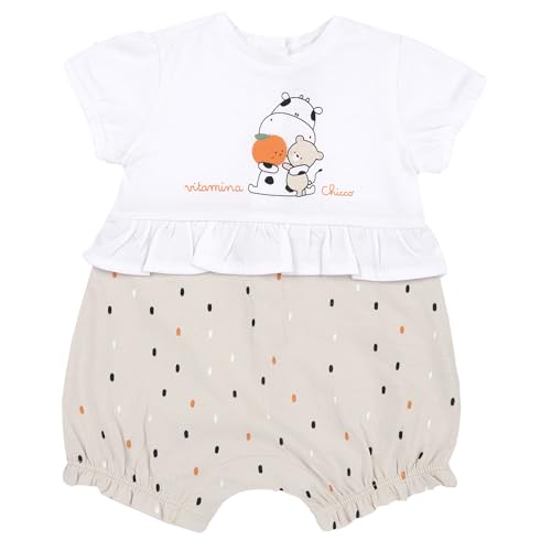 Chicco, Tutina Neonata, Pagliaccetto Neonata Con Comoda Apertura Con Bottoncini, In Morbido Cotone, Lavabile In Lavatrice, Abbigliamento Neonata 0-24