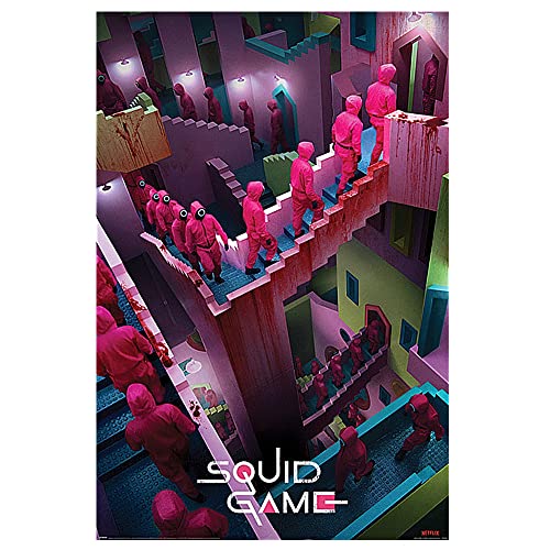 Pyramid International - Squid Game Poster, Stairs, 61 X 91.5 Cm