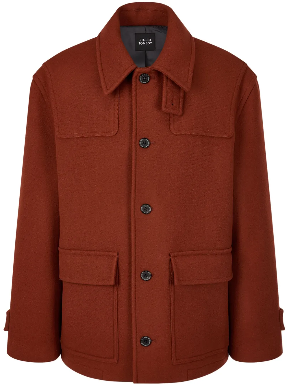 STUDIO TOMBOY non-toggle duffle coat - Arancione