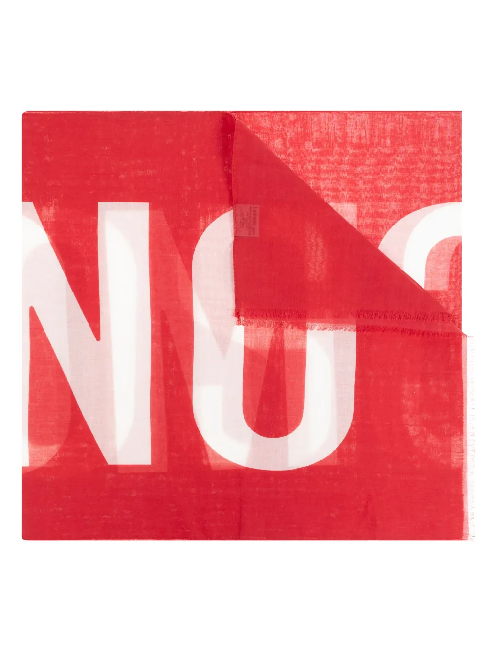 Moschino logo-print scarf - Rosso