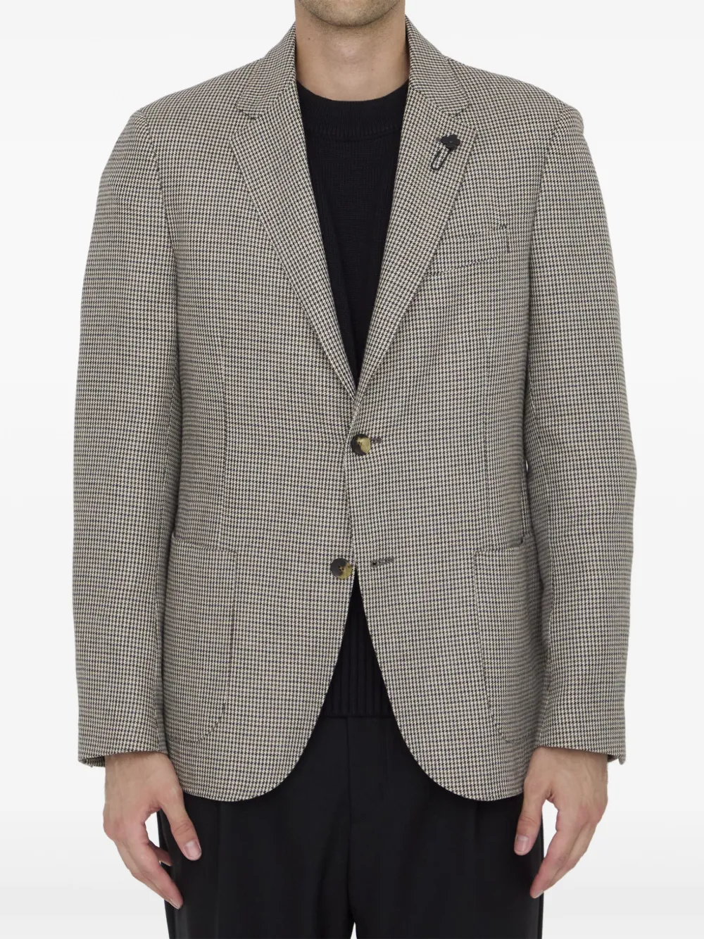 Lardini houndstooth-pattern blazer - Toni neutri