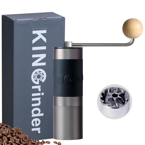 Kingrinder K1 - Macinacaffè Manuale Con 140 Gradi Di Macinazione Regolabili Per Aeropress, French Press, Drip, Espresso, Capacità 25 G