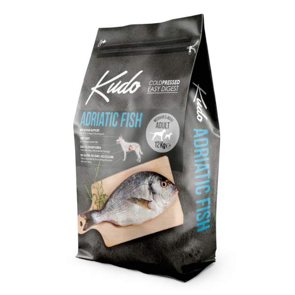 Kudo low grain adult medium/maxi adriatic fish - 12 kg