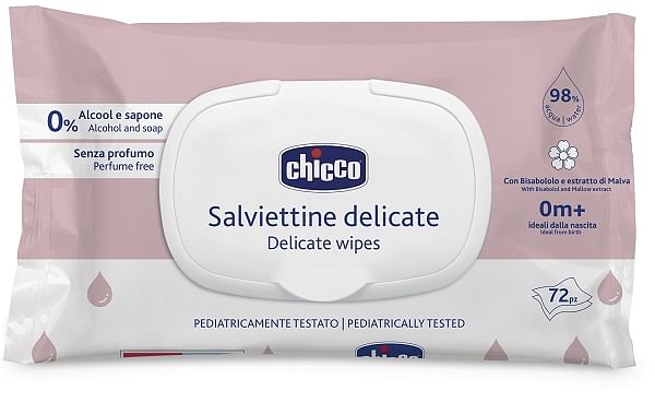 Chicco Salviette Delicate 72 Pezzi Plaque