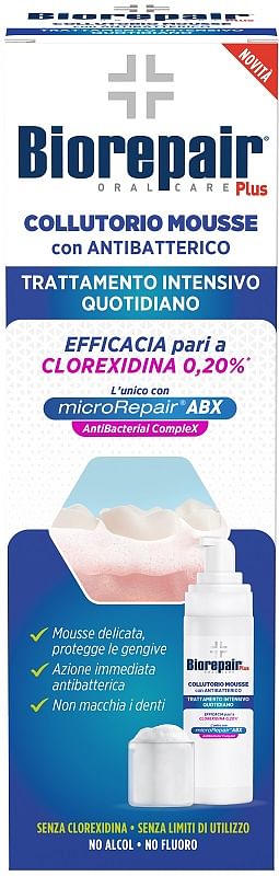 Biorepair Plus Collutorio Mousse Antibatterico 200 Ml