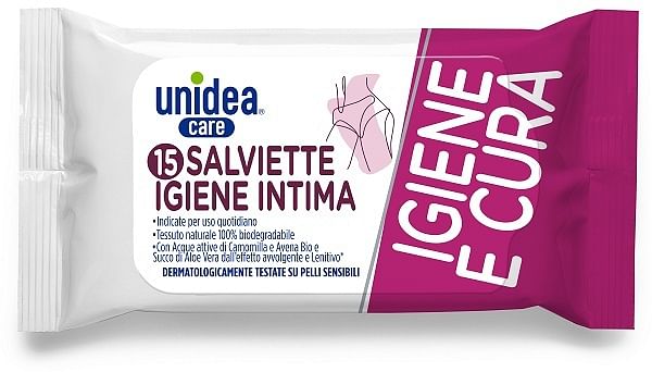 Unidea Care Salviette Umidificate Per Igiene Intima 15 Pezzi