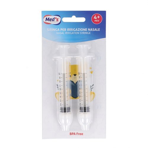 Siringa Meds Irrigazione Naso Senza Ago 10 Ml 2 Pezzi