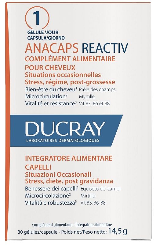 Anacaps Reactiv Capelli Situazione Occasionale 30 Capsule