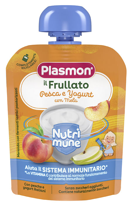 Plasmon Nutri Mune Pesca/Yogurt Con Mela 85 G