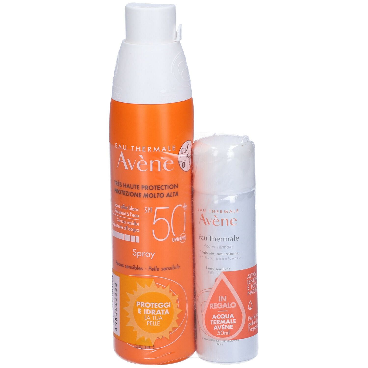 Eau Thermale Avene Solari Kit Spray 50+ 200 Ml + Spray Acqua Termale 50 Ml