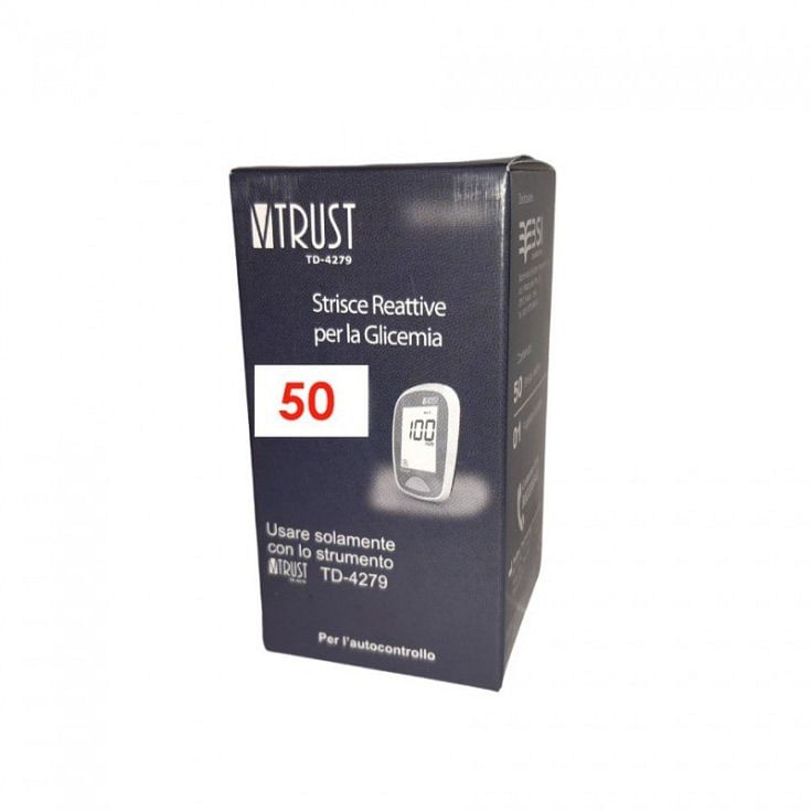 Strisce Misurazione Glicemia Vtrust Td 4279 Gluc 50 Pezzi