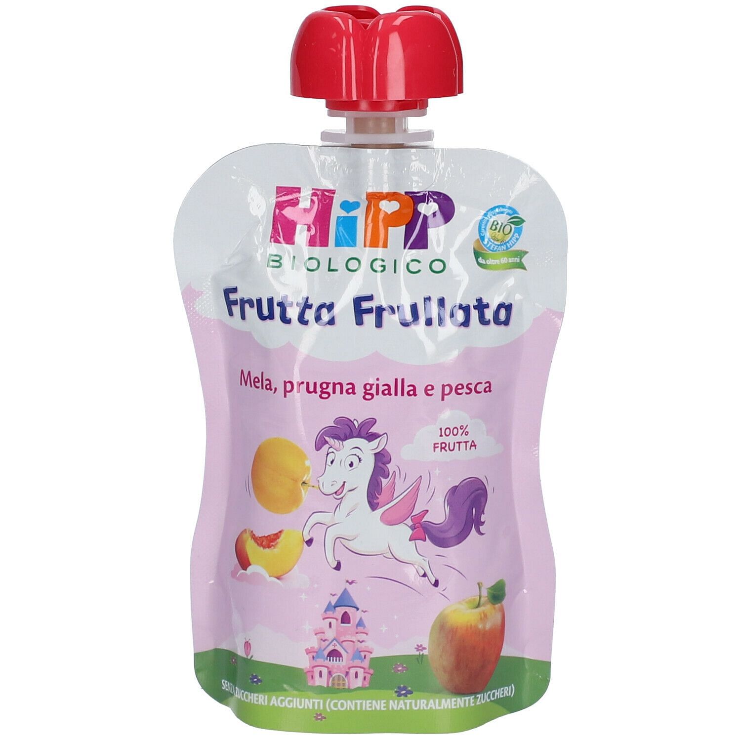 Hipp Bio Frutta Frullata Unicorno Mela Prugna Gialla Pesca 90 G