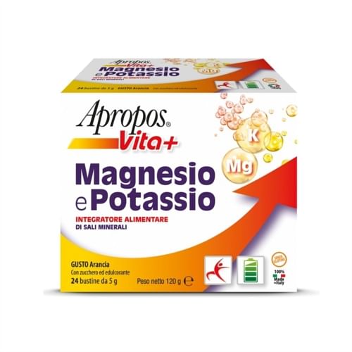 Apropos Magnesio Potassio 24 Bustine Da 5 G Gusto Arancia