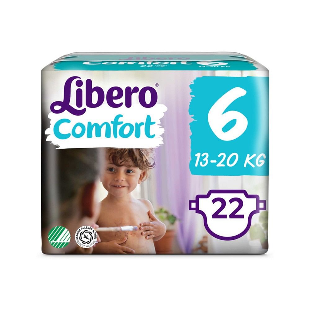Libero Comfort 6 Pannolino Per Bambino Taglia 13 20 Kg 22 Pezzi