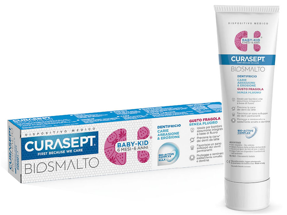 Curasept Biosmalto Baby Kid Senza Fluoro 50 Ml