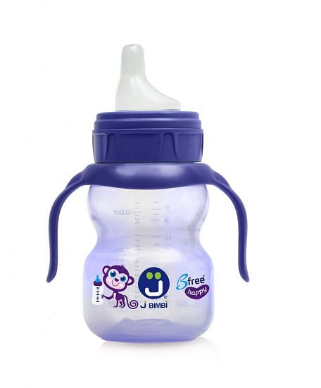 J Bimbi B Free Sippi 1 Viola 240 Ml Prima Tazza Con Beccuccio In Silicone