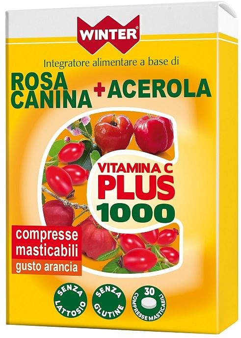 Winter Vitamina C Plus 1000 Rosa Canina + Acerola 30 Compresse Masticabili