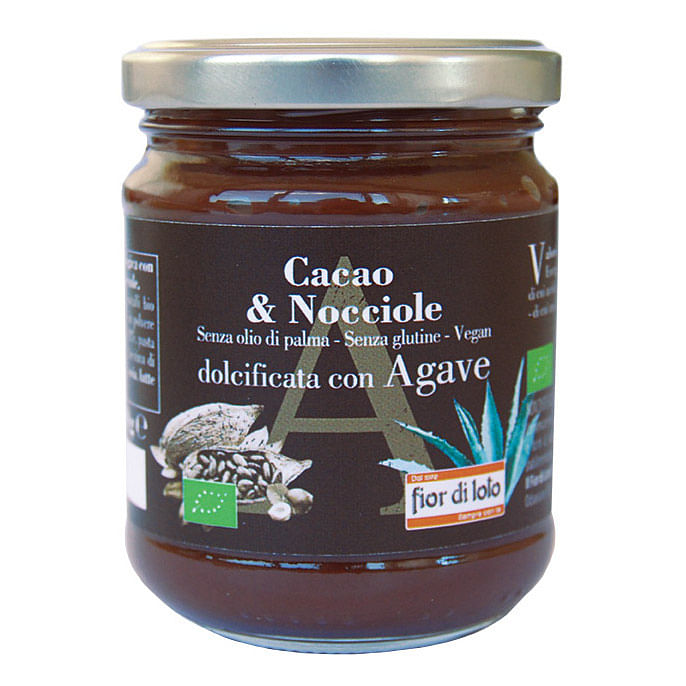 Crema Spalmabile Cacao E Nocciole Con Agave Bio 200 G