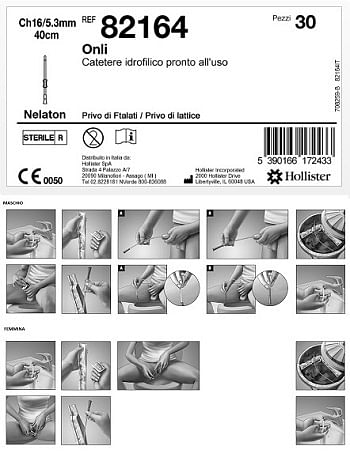 Catetere Idrofilico Onli 40 Cm Ch 16 30 Pezzi